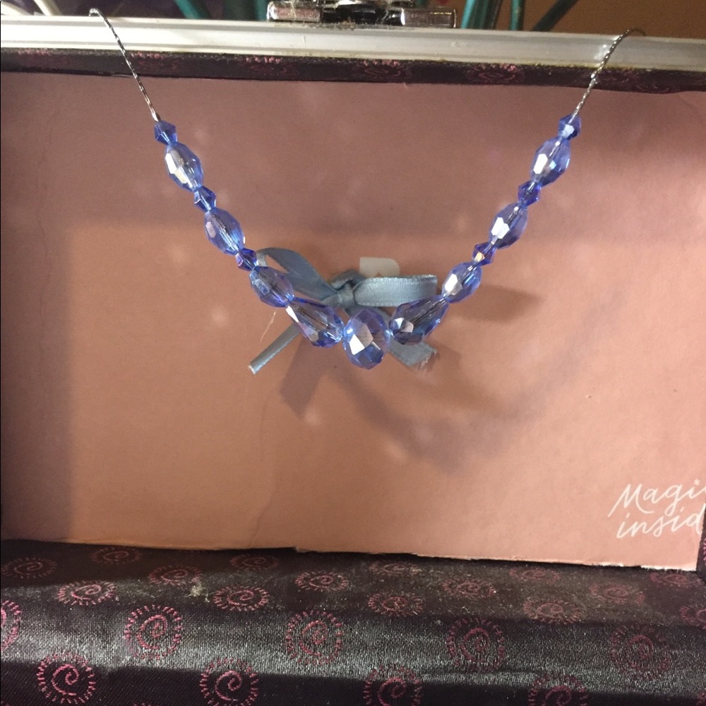 Blue crystal necklace